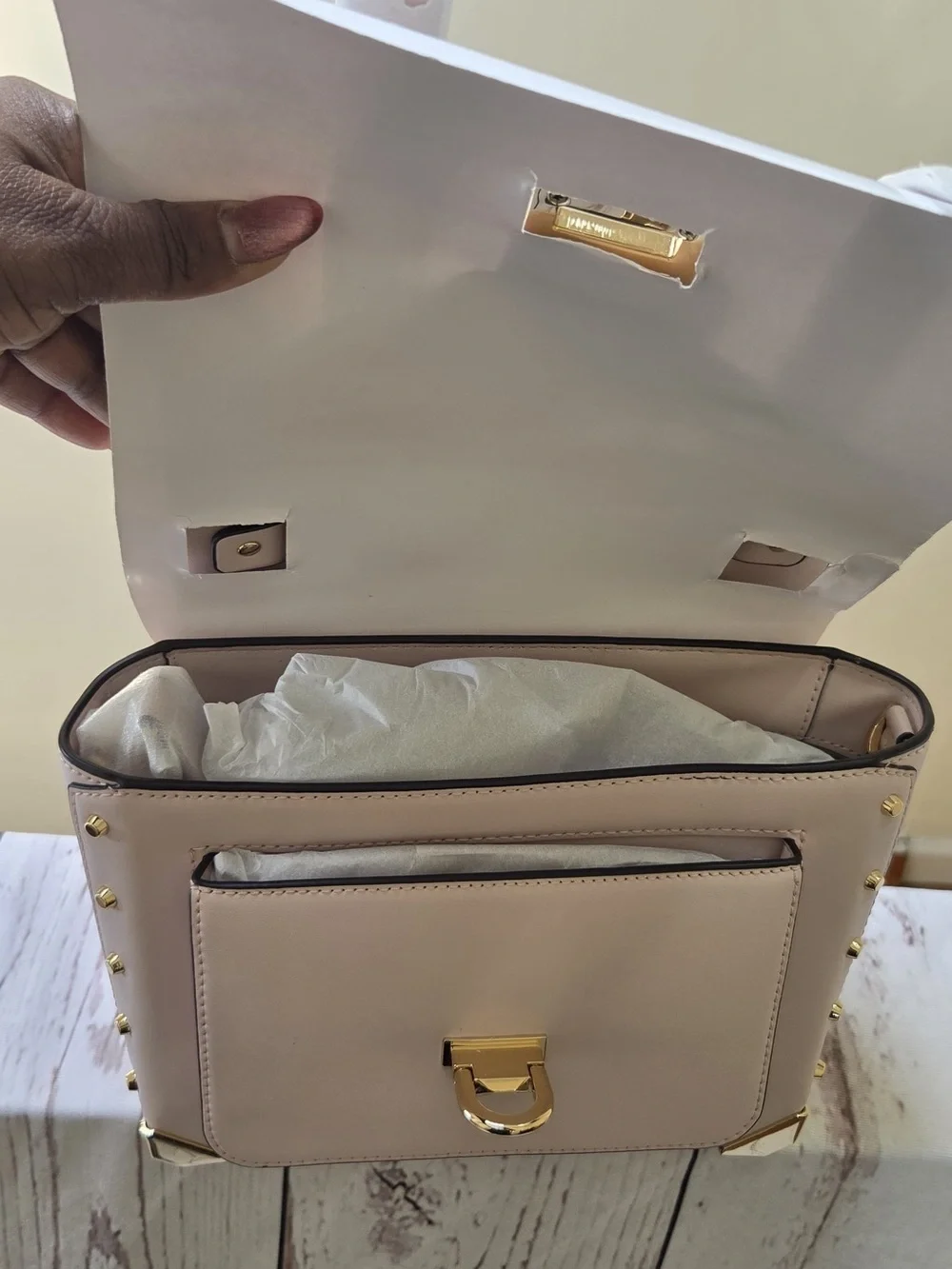 Michael Kors Manhattan Medium Leather Satchel
